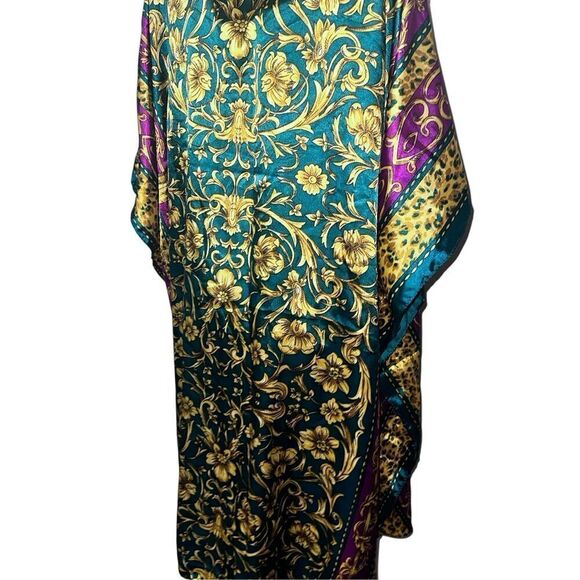 NEW WITH TAGS VINTAGE 90's boho WINLAR kaftan long maxi dress casual one size fi - Picture 7 of 14